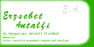 erzsebet antalfi business card